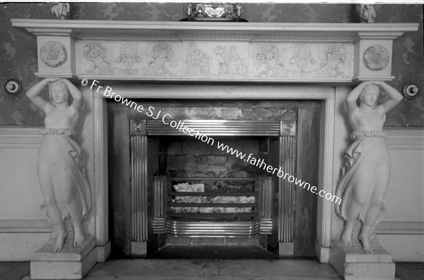 GORMANSTOWN CASTLE  DINING ROOM FIREPLACE